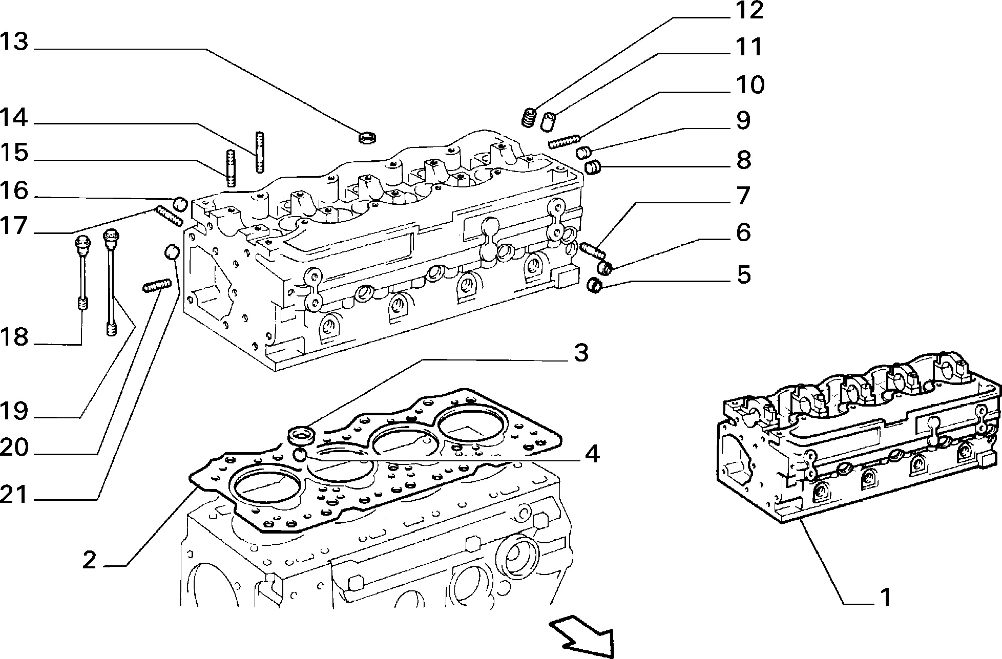 Lancia 4828150 - Cilindru galvas skrūvju komplekts ps1.lv