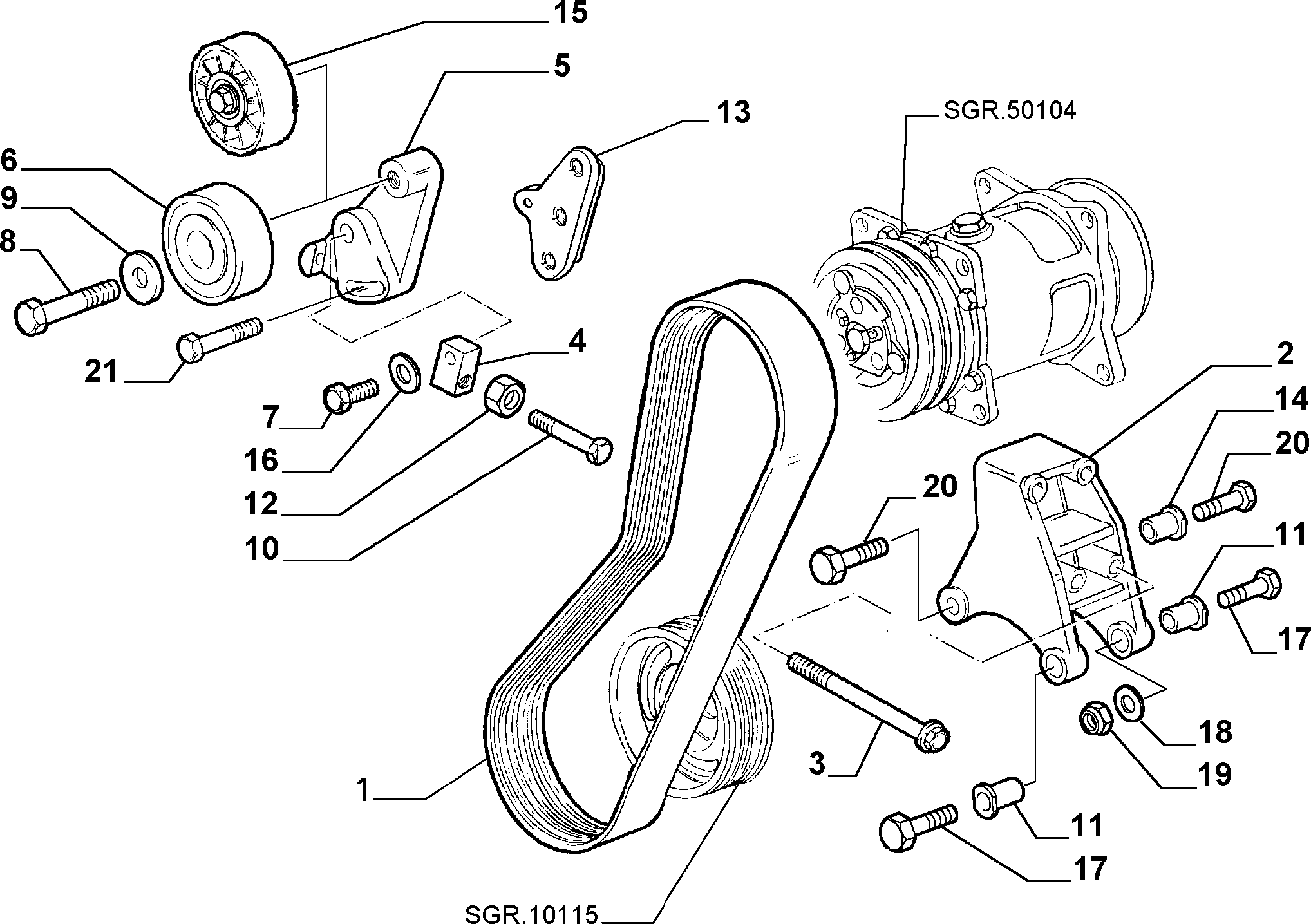 FIAT 98485800 - Ķīļrievu siksna ps1.lv