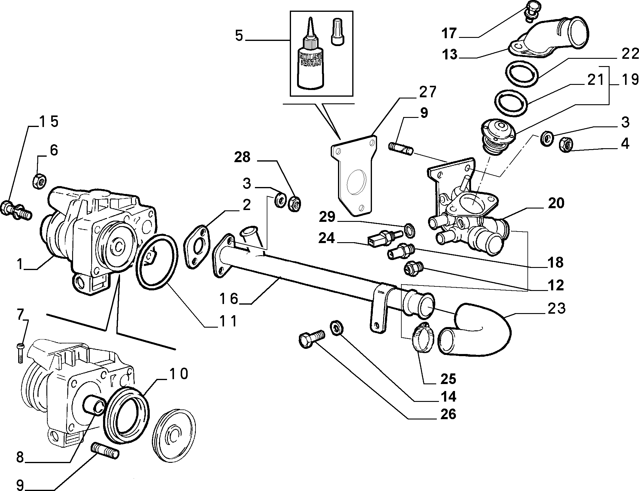 FIAT 17291280 - Blīve, Ieplūdes kolektors ps1.lv