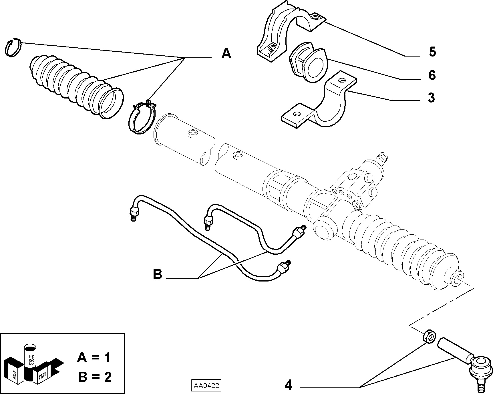 FIAT / LANCIA 1306716080 - Stūres šķērsstiepņa uzgalis ps1.lv