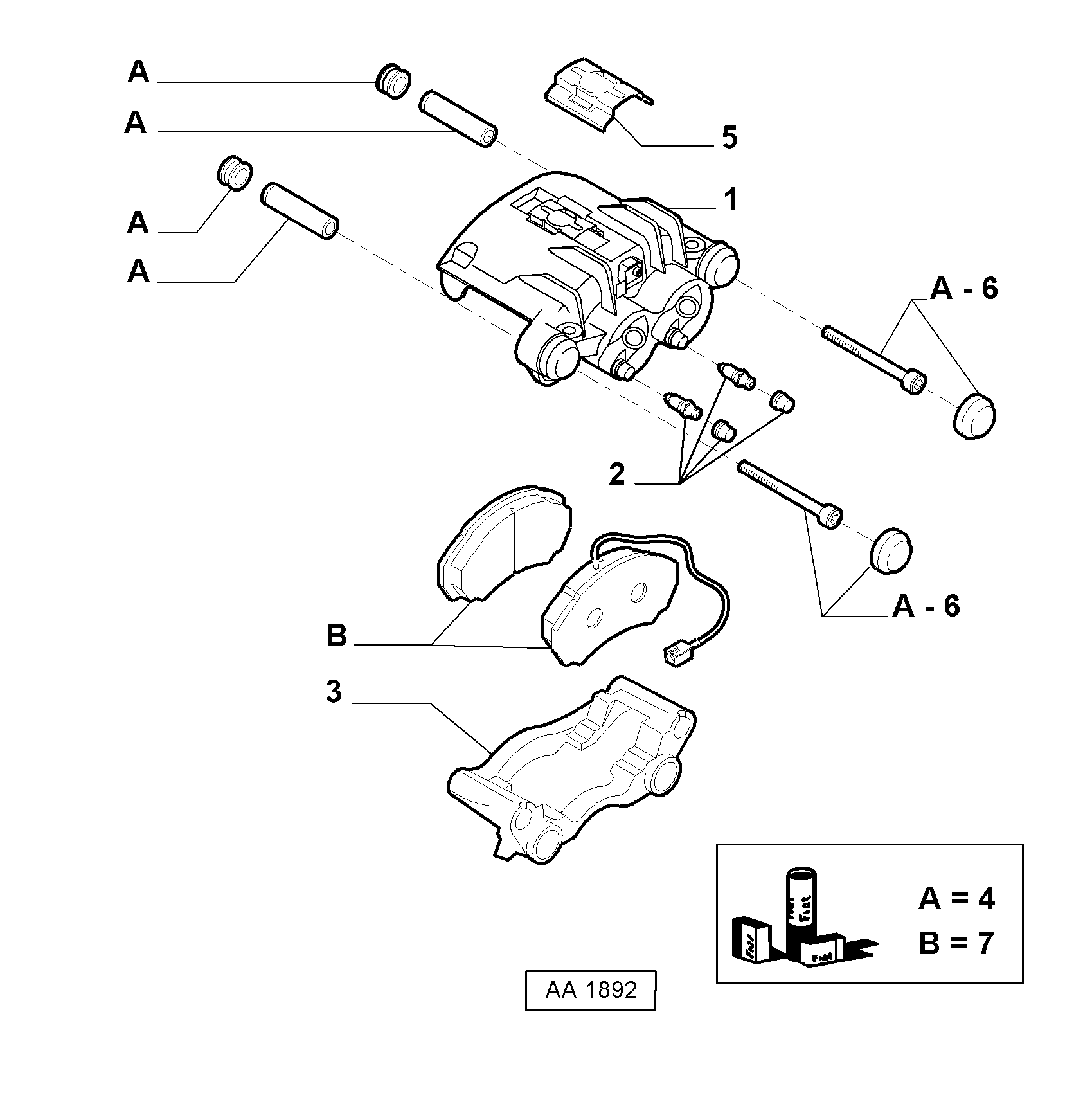 Alfarome/Fiat/Lanci 77364459 - Remkomplekts, Bremžu suports ps1.lv