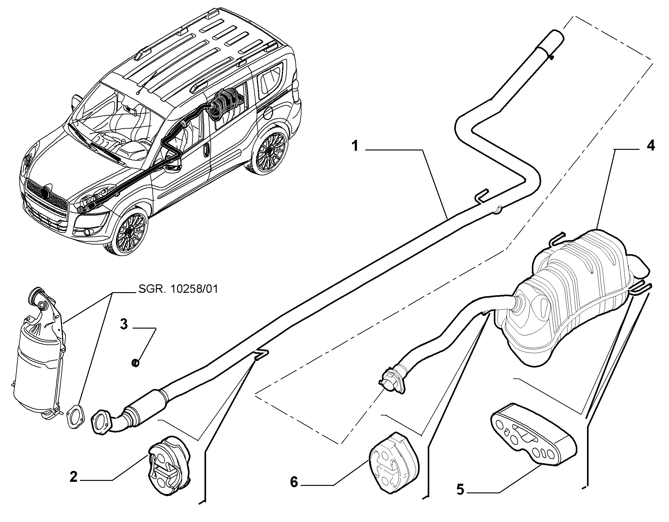 Alfarome/Fiat/Lanci 51804591 - Kronšteins, Trokšņa slāpētājs ps1.lv