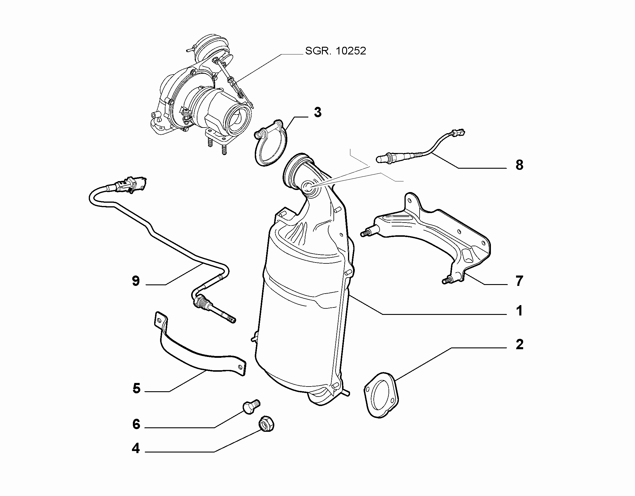 FIAT 51825697 - Devējs, Izplūdes gāzu temperatūra ps1.lv