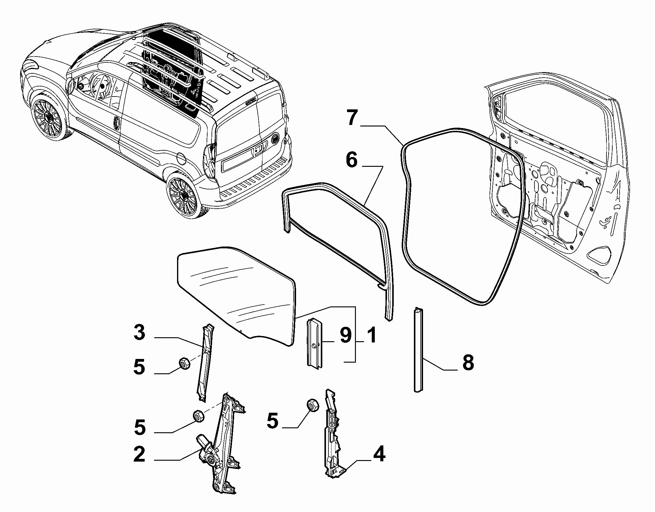 FIAT 51810879 - Stikla pacelšanas mehānisms ps1.lv