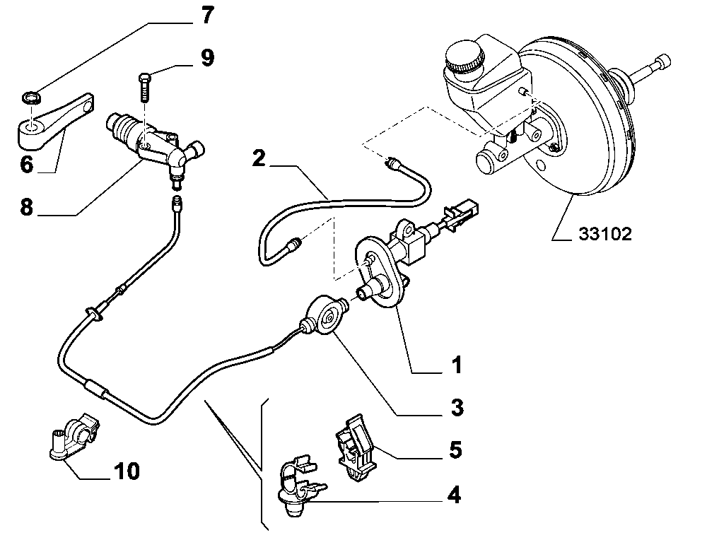 FIAT 55190993 - Galvenais cilindrs, Sajūgs ps1.lv