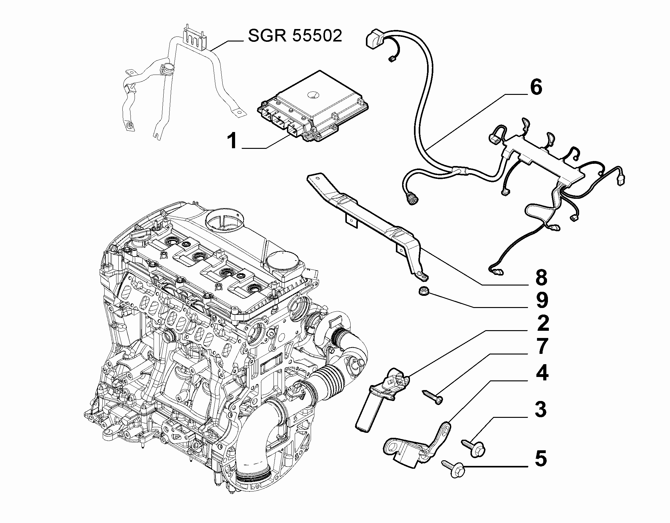 FIAT 9662221580 - Impulsu devējs, Kloķvārpsta ps1.lv