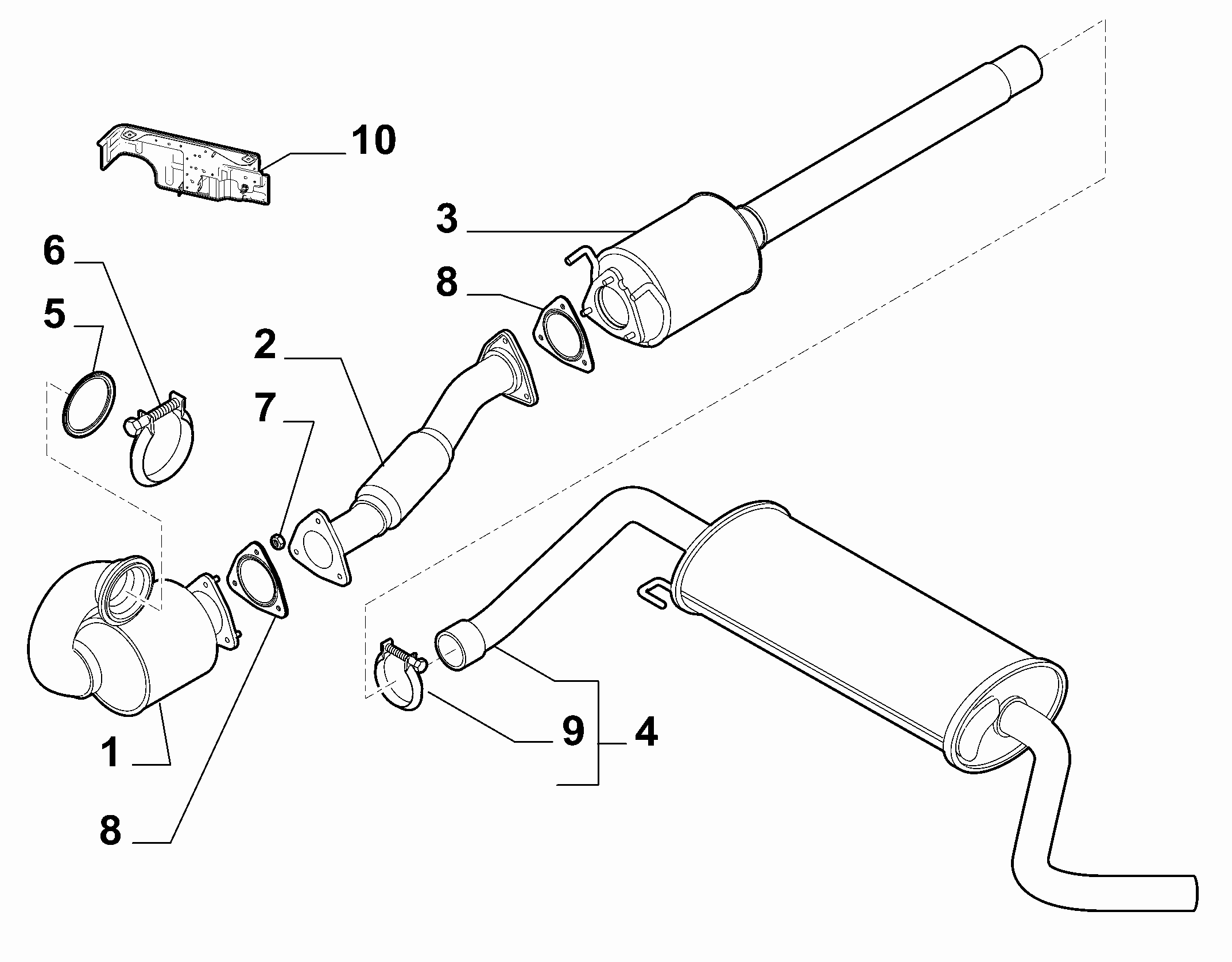 FIAT 51770353 - Blīve, Izplūdes caurule ps1.lv