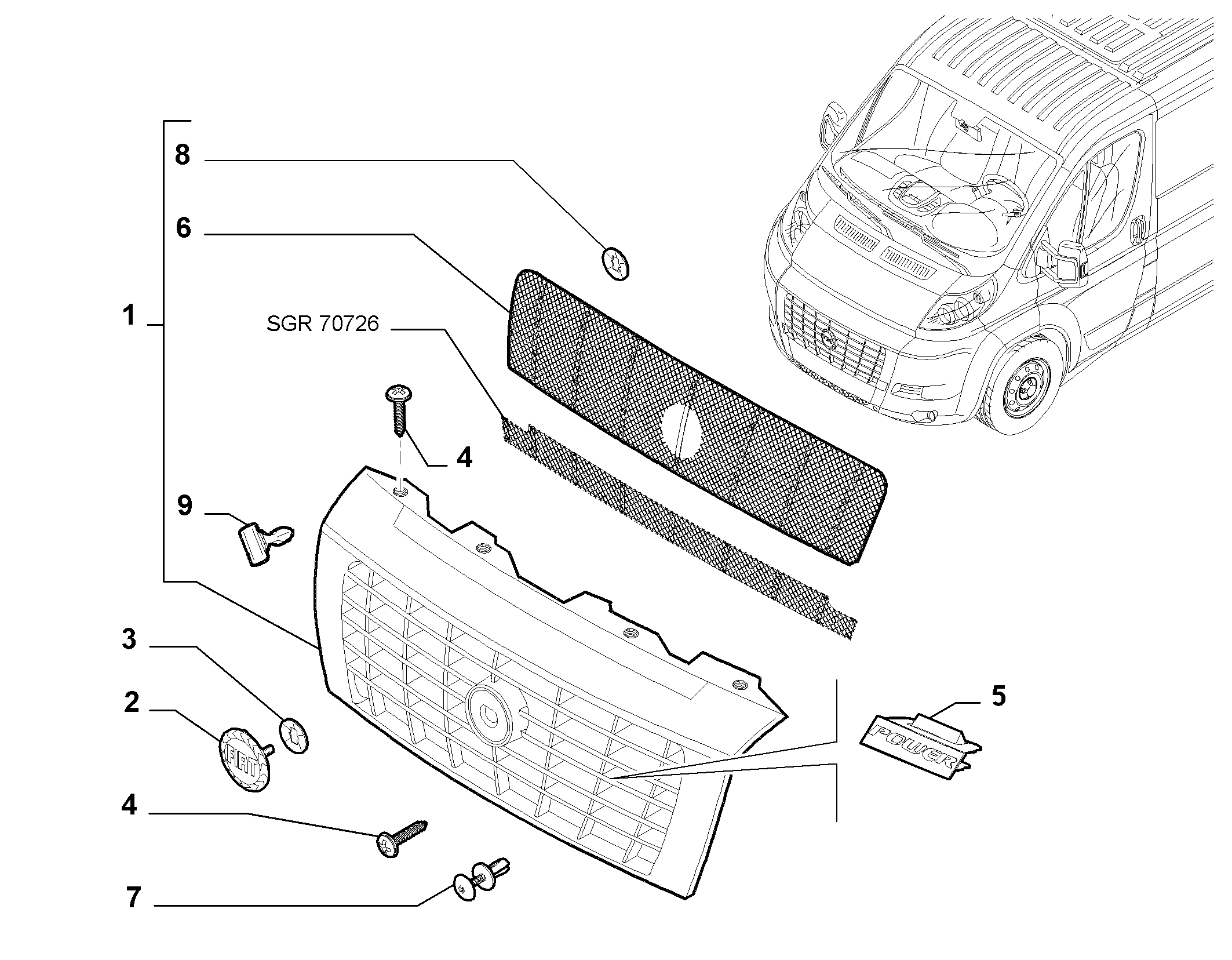 FIAT 735578621 - Radiatora emblēma ps1.lv