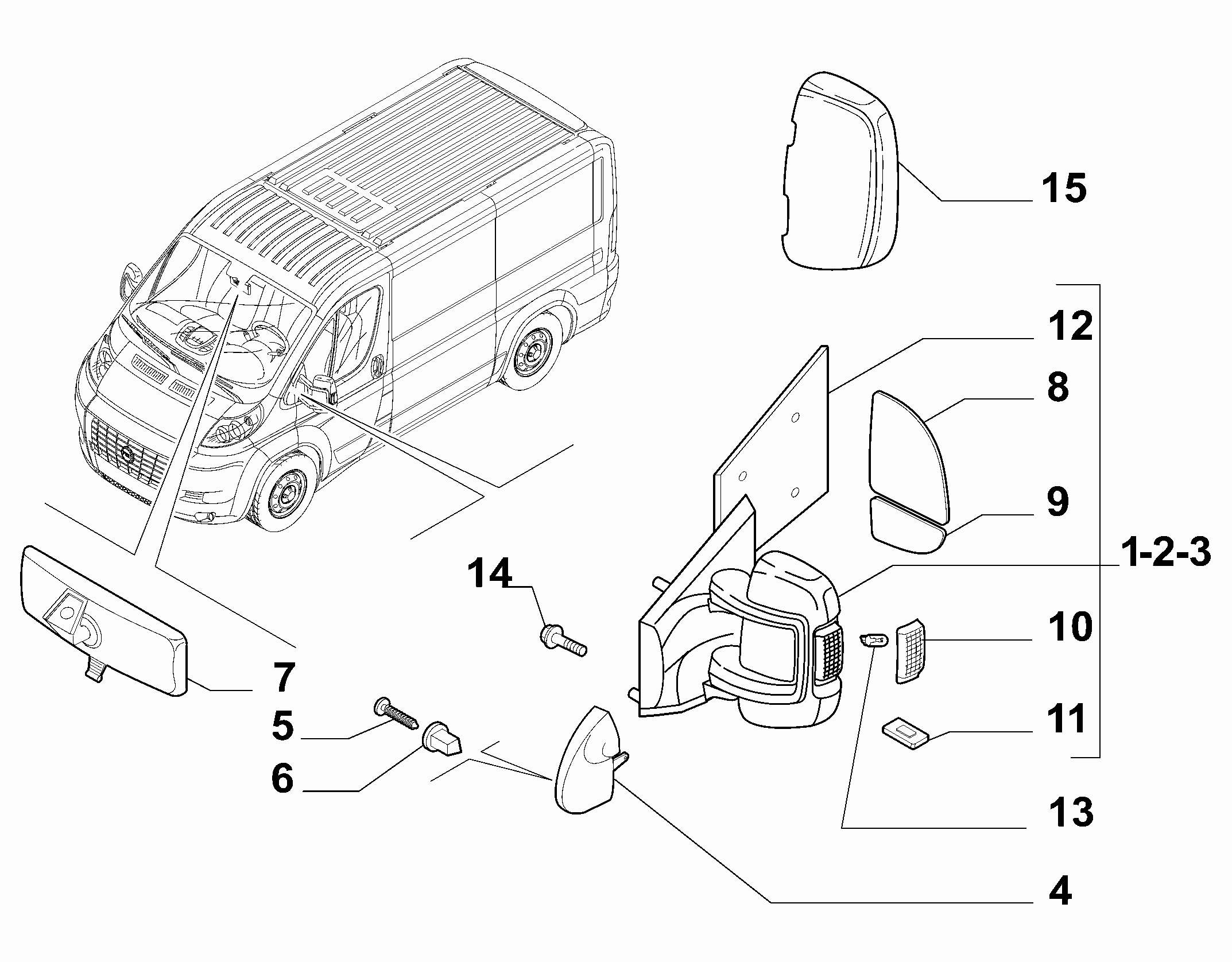 FIAT 735480931 - Ārējais atpakaļskata spogulis ps1.lv