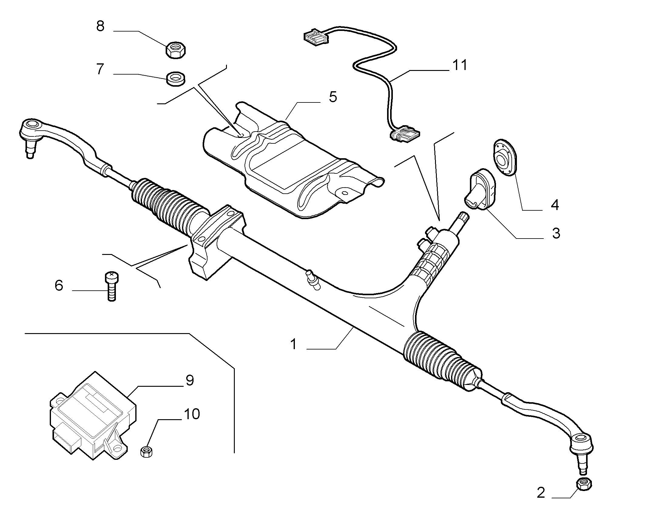 PEUGEOT 1345854080 - Aksiālais šarnīrs, Stūres šķērsstiepnis ps1.lv