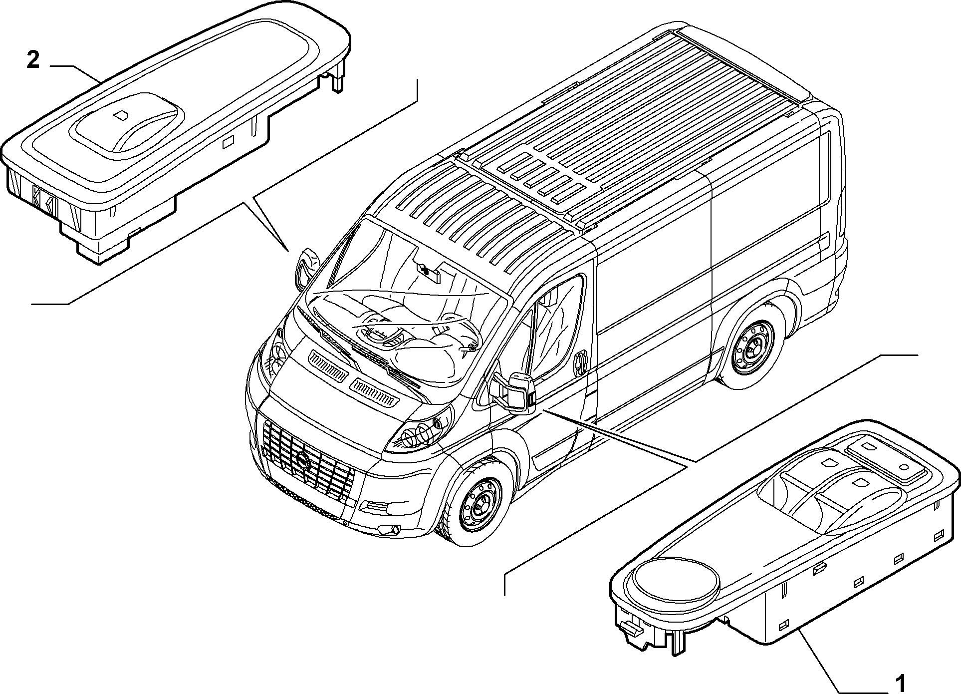 FIAT 735487419 - Slēdzis, Stikla pacēlājmehānisms ps1.lv