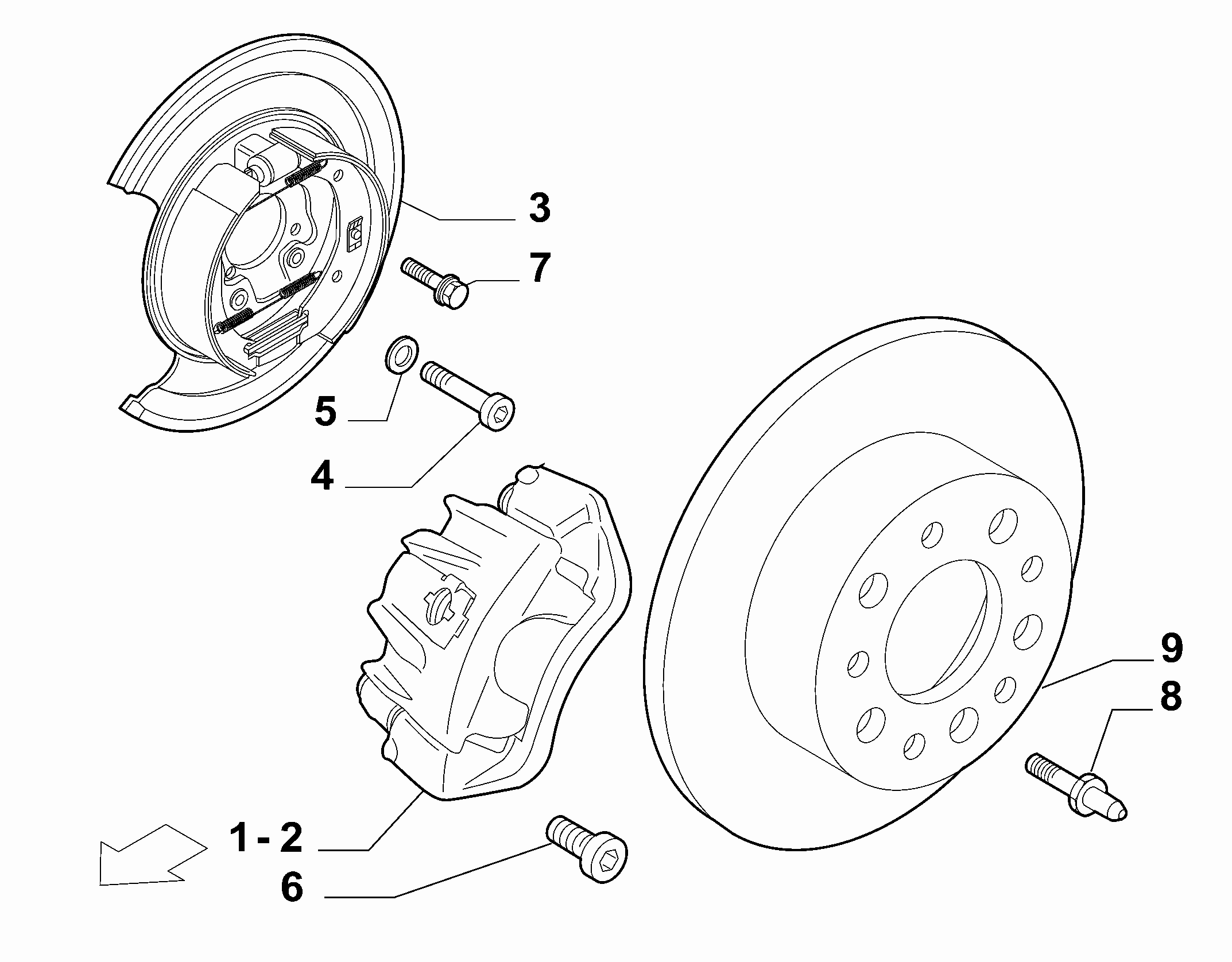 Alfarome/Fiat/Lanci 735353854 - Remkomplekts, Bremžu suports ps1.lv