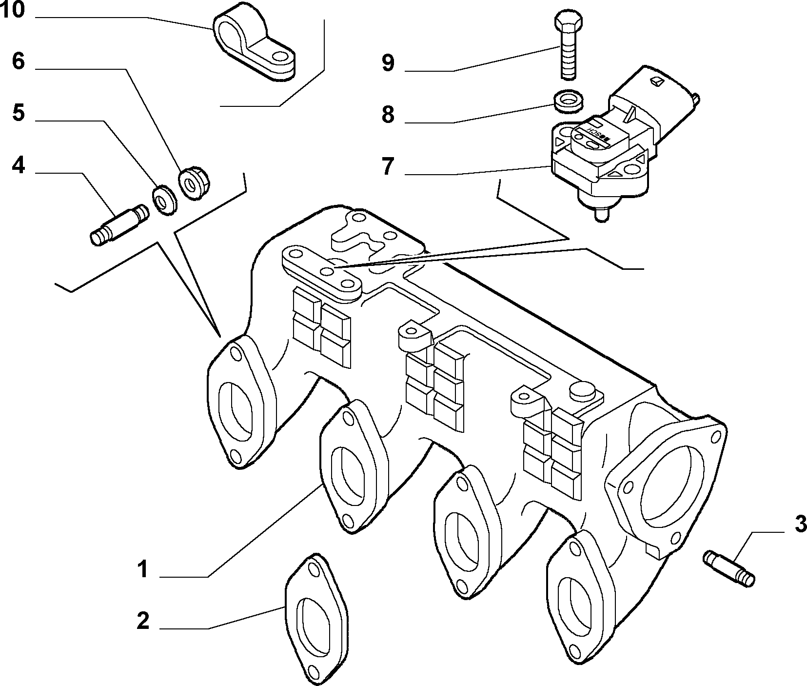 RENAULT 98425767 - Blīve, Ieplūdes kolektors ps1.lv