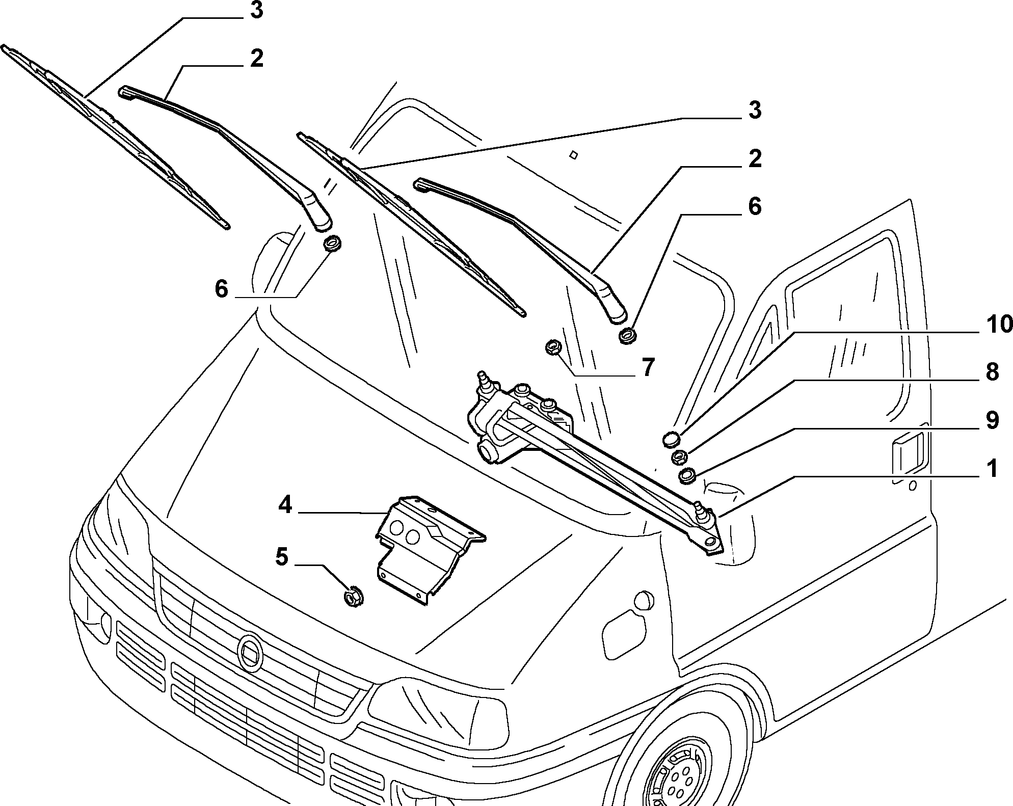 FIAT / LANCIA 1328423080 - Stikla tīrītāja svira, Stiklu tīrīšanas sistēma ps1.lv