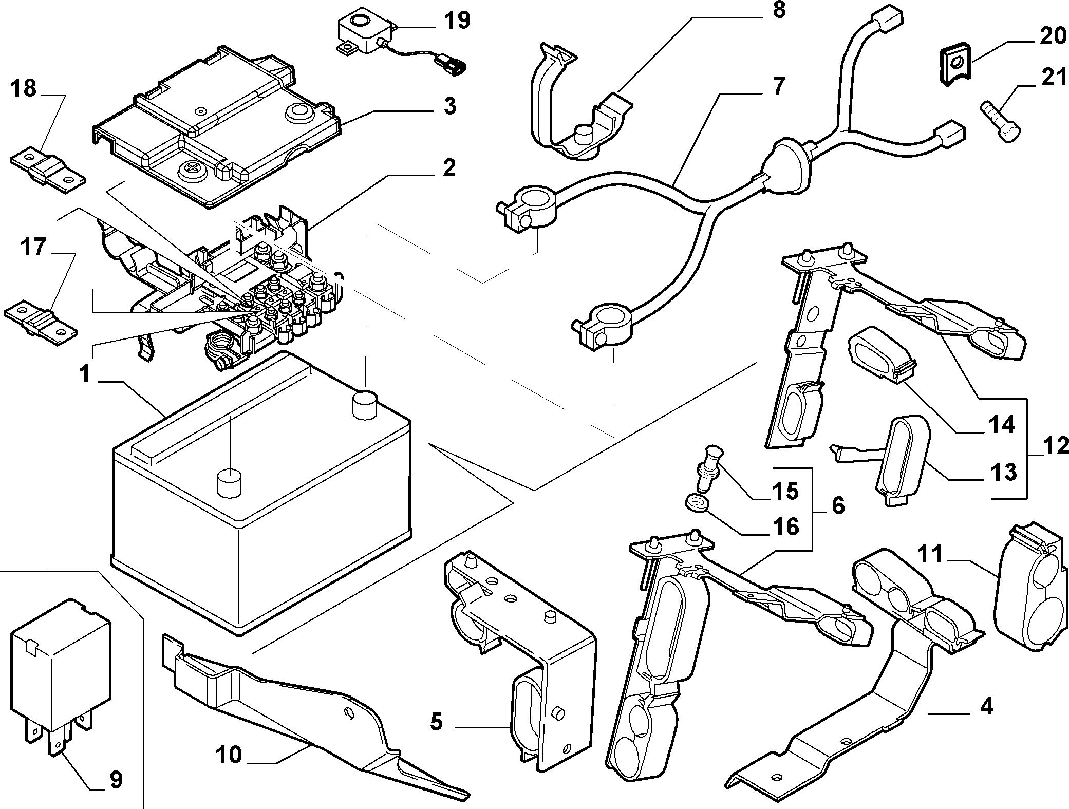 Alfarome/Fiat/Lanci 71751140 - Startera akumulatoru baterija ps1.lv