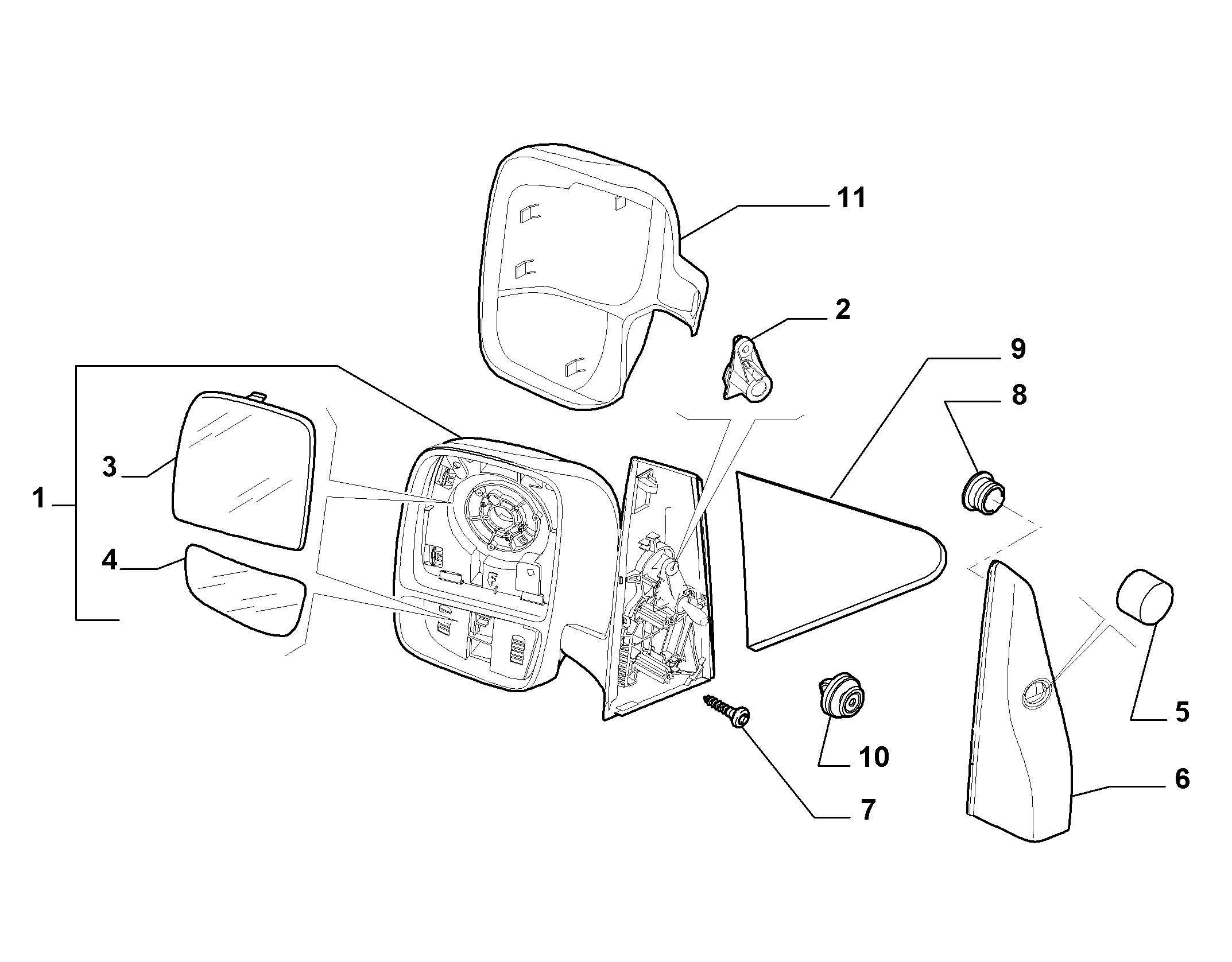 CITROËN 9467048180 - Spoguļstikls, Ārējais atpakaļskata spogulis ps1.lv