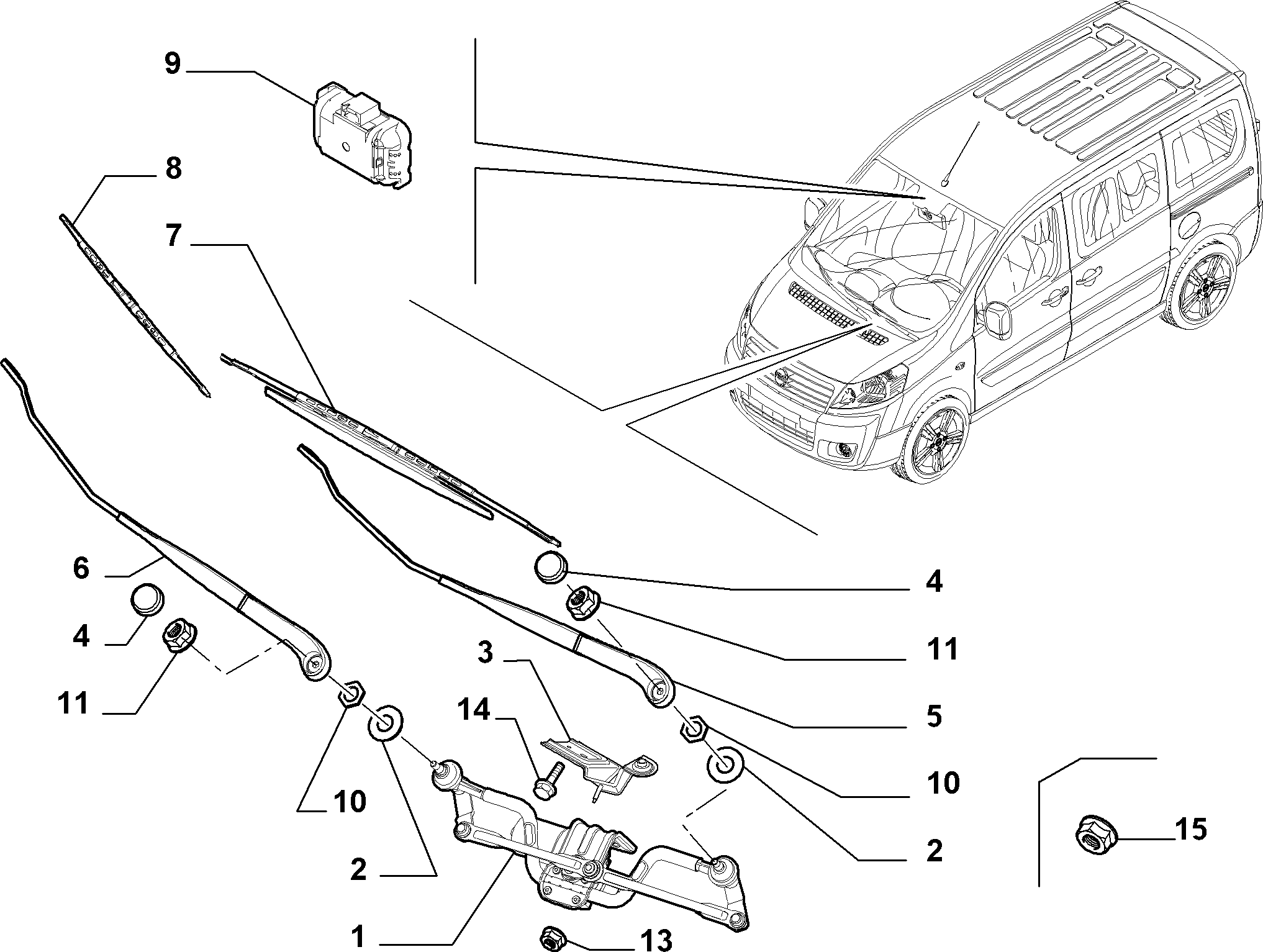 CITROËN/PEUGEOT 1400456480 - Stiklu tīrīšanas sistēma ps1.lv