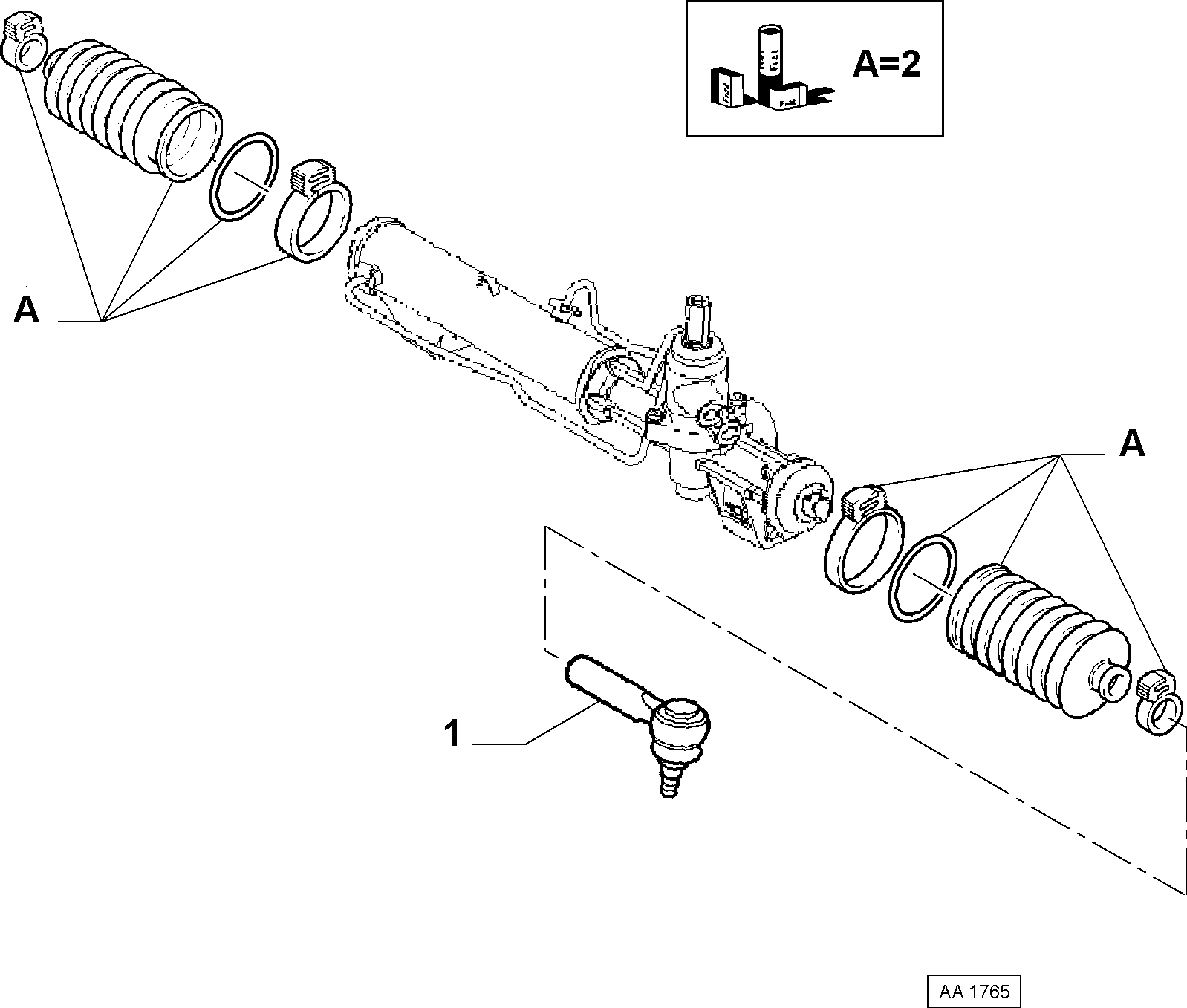 Alfarome/Fiat/Lanci 9403817738 - Stūres šķērsstiepņa uzgalis ps1.lv