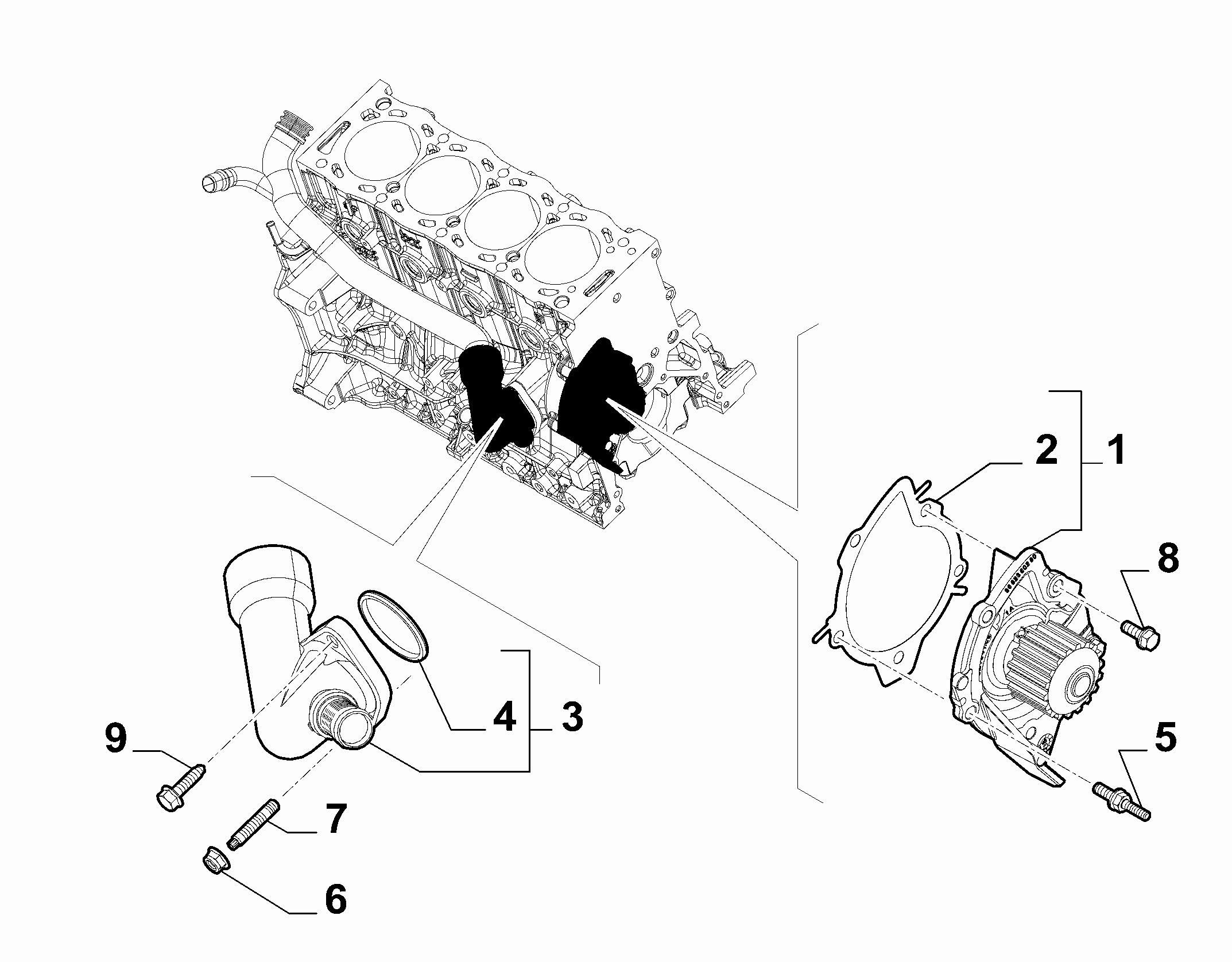 IVECO 9682360280 - WATER PUMP ps1.lv