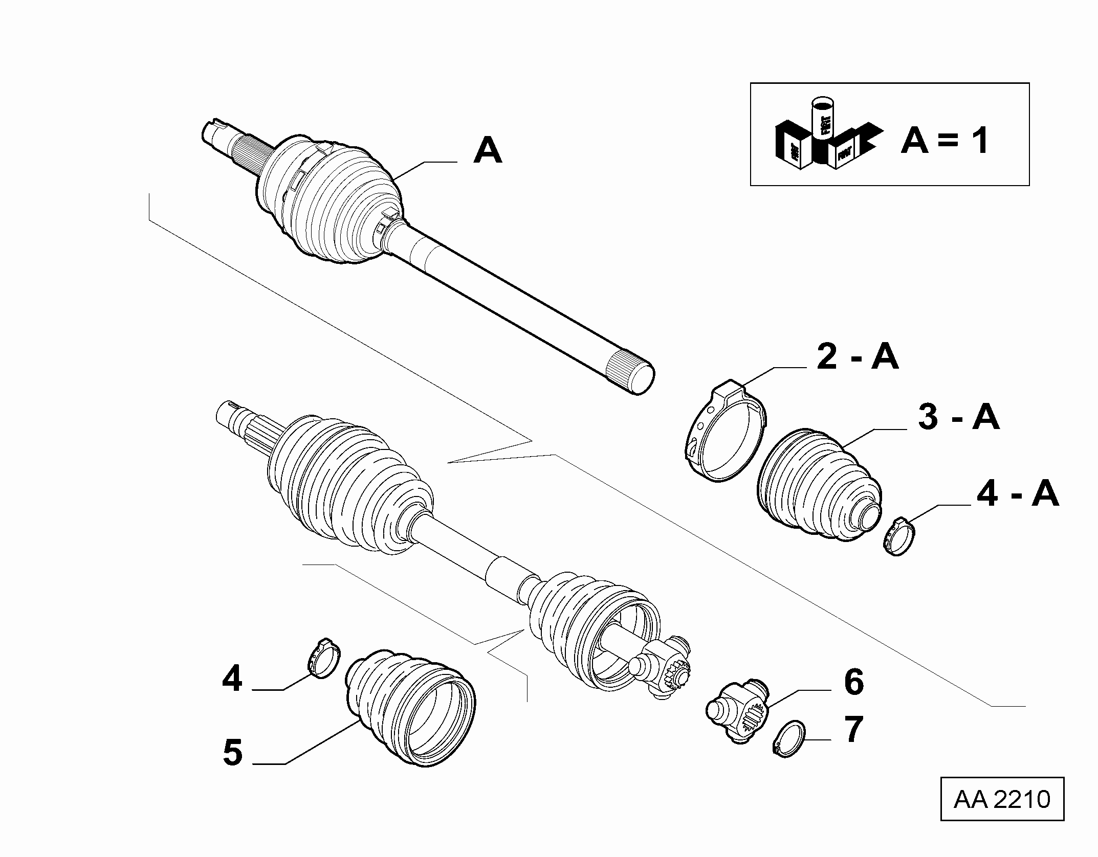 Lancia 46308465 - Putekļusargs, Piedziņas vārpsta ps1.lv