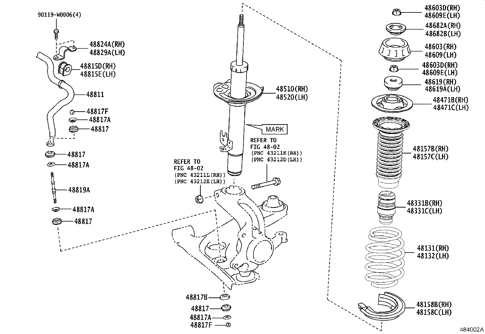 TOYOTA 485200H040 - Amortizators ps1.lv