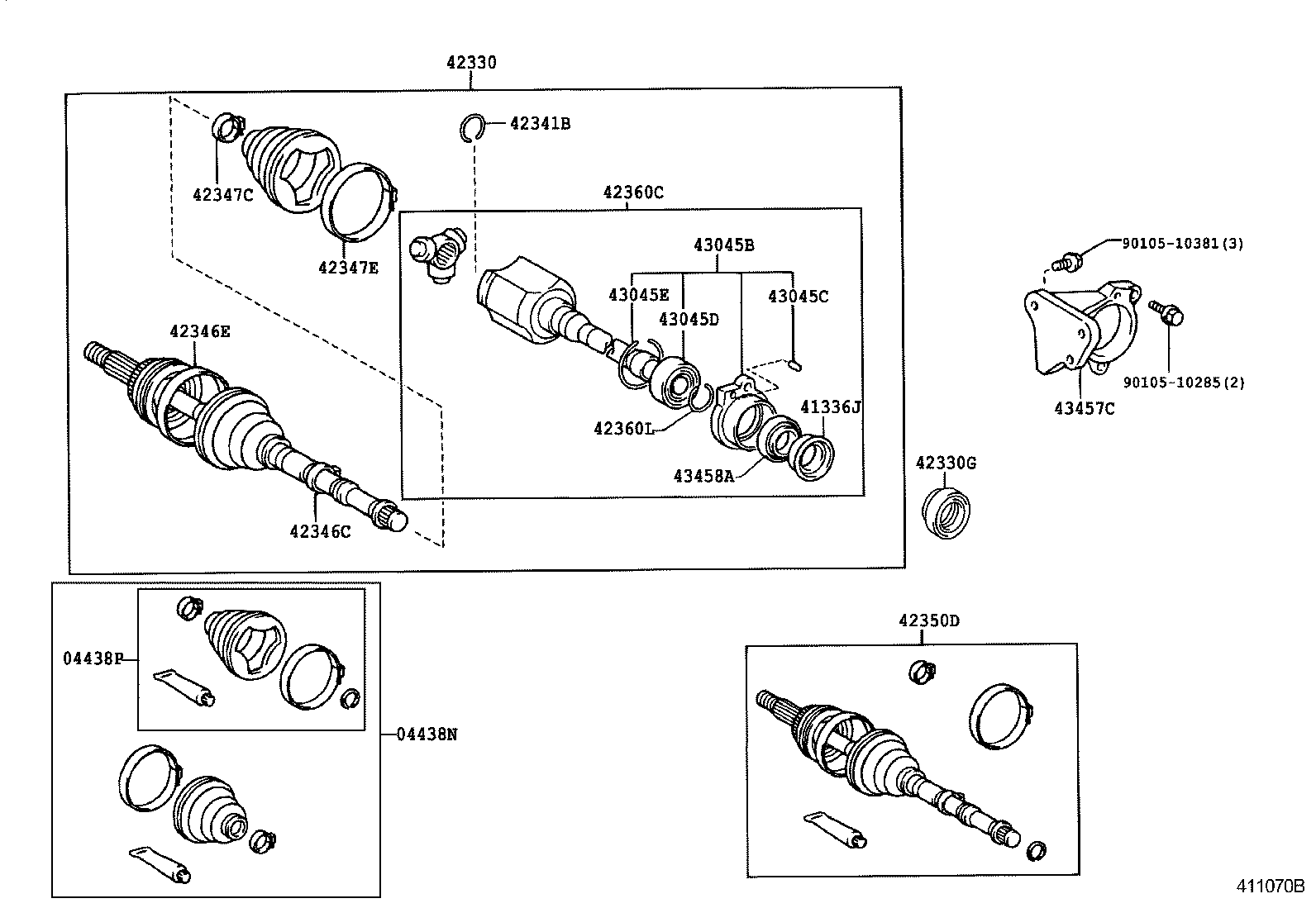 TOYOTA 04438-20380 - Putekļusargs, Piedziņas vārpsta ps1.lv