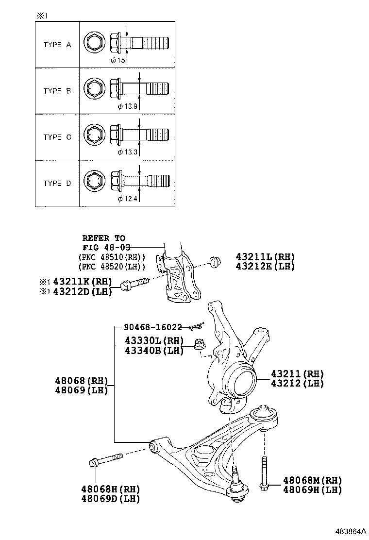 TOYOTA 48069-09140 - Neatkarīgās balstiekārtas svira, Riteņa piekare ps1.lv