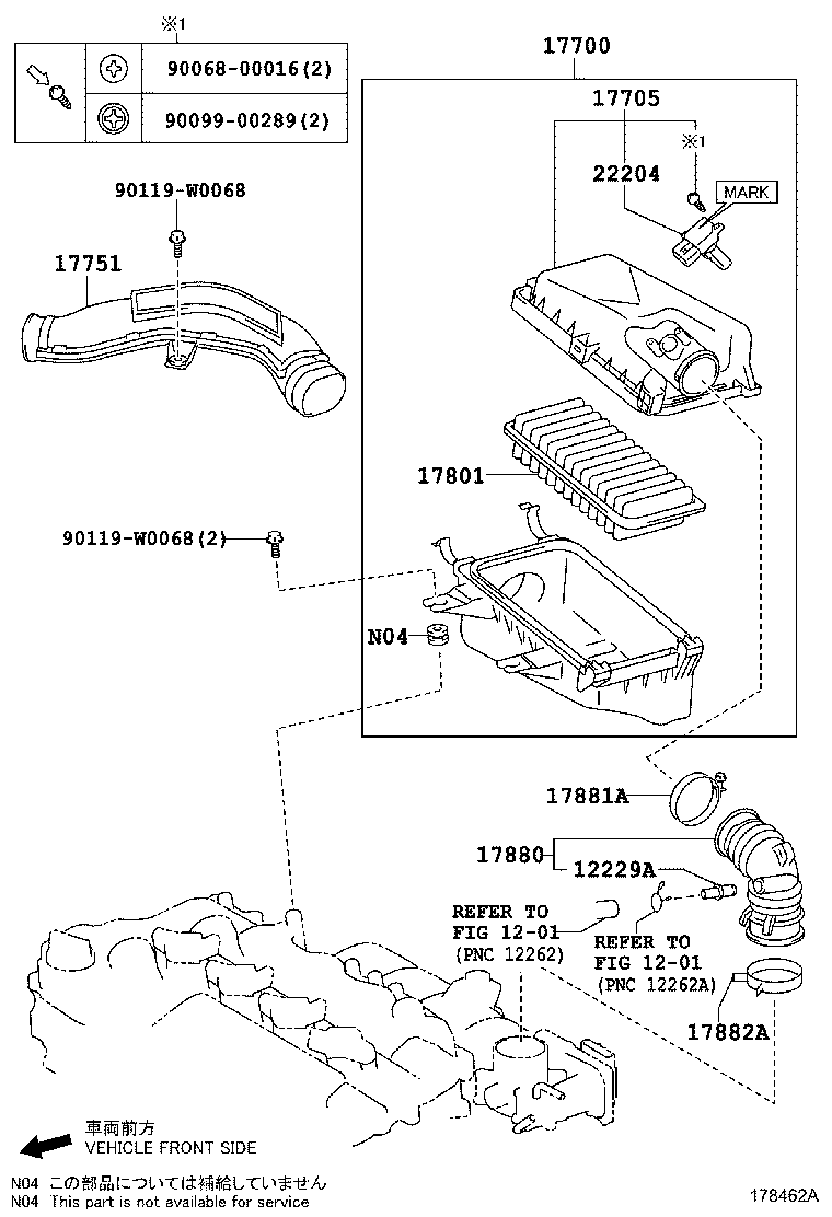 TOYOTA 17801-0Y010 - Gaisa filtrs ps1.lv