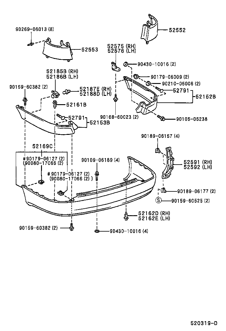 TOYOTA 52161-20010 - Moldings / aizsarguzlika ps1.lv