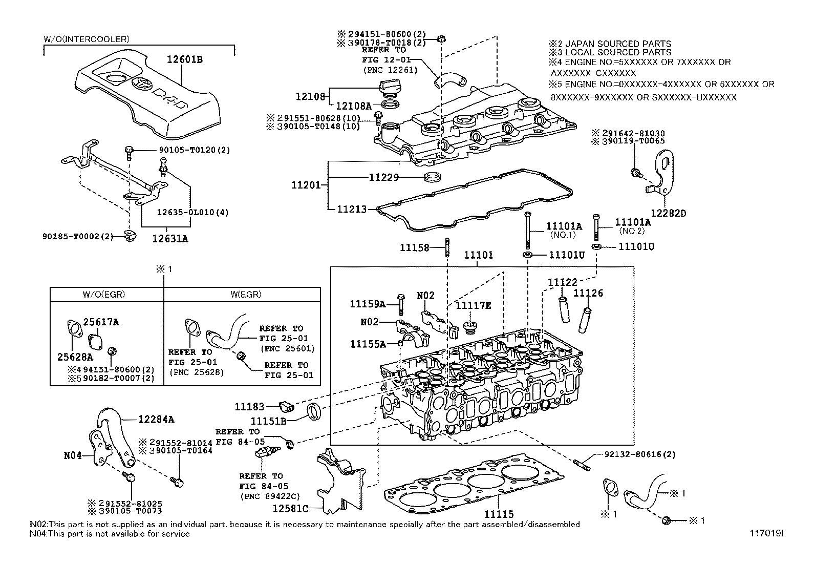 TOYOTA 90910T2005 - Cilindru galvas skrūvju komplekts ps1.lv