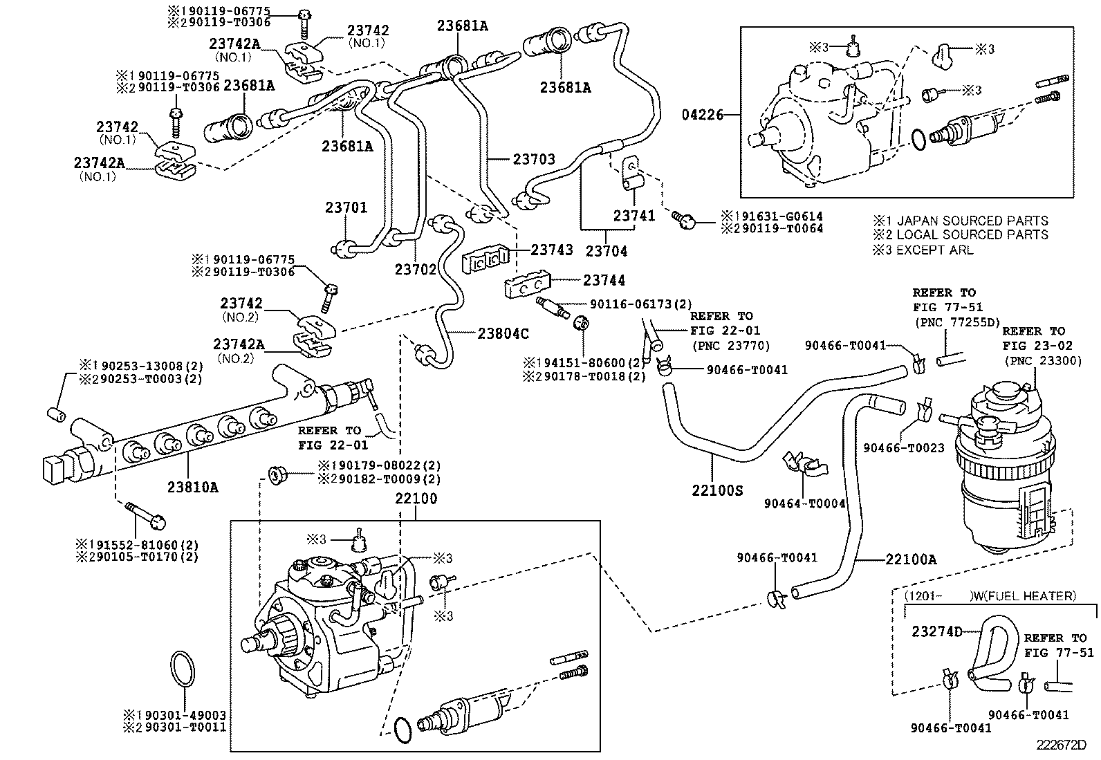 TOYOTA 22100-0L060 - Augstspiediena degvielas sūknis ps1.lv