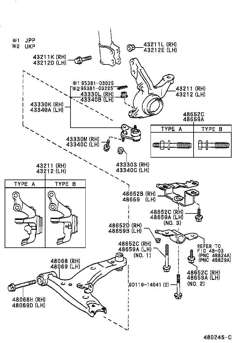 TOYOTA 48068-12171 - Neatkarīgās balstiekārtas svira, Riteņa piekare ps1.lv