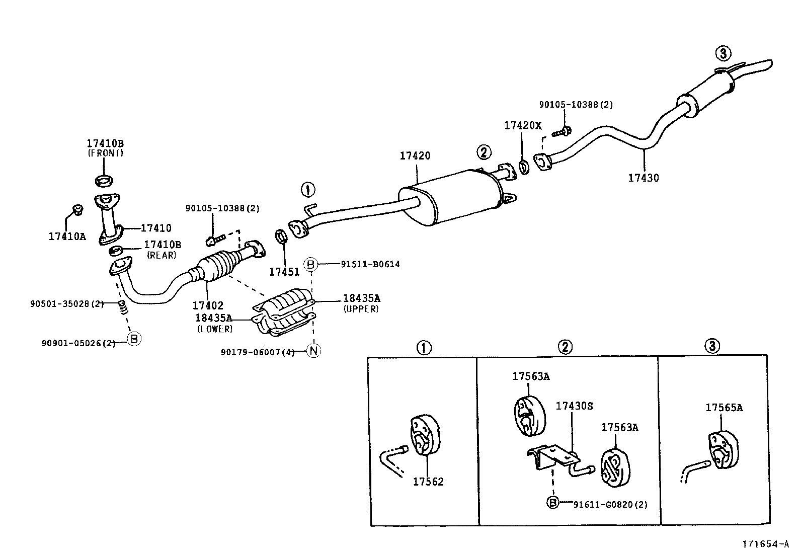 Honda 9050135028 - Skrūve, Izplūdes sistēma ps1.lv