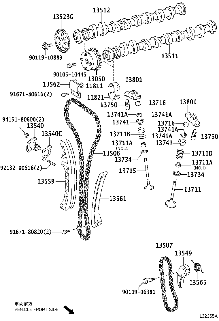 TOYOTA 13506-37070 - Sadales vārpstas piedziņas ķēde ps1.lv