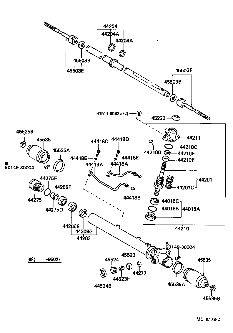 TOYOTA 45503-29295 - Aksiālais šarnīrs, Stūres šķērsstiepnis ps1.lv