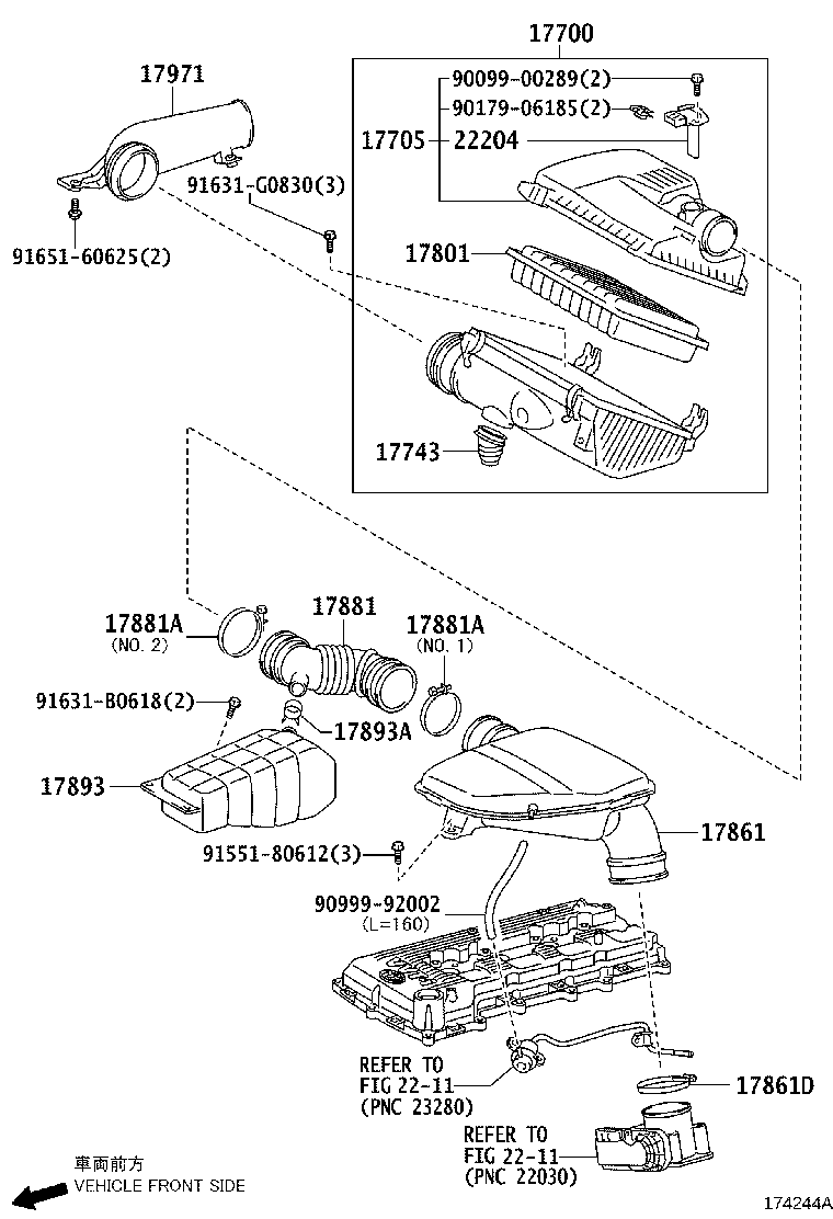 LEXUS 1780130040 - Gaisa filtrs ps1.lv