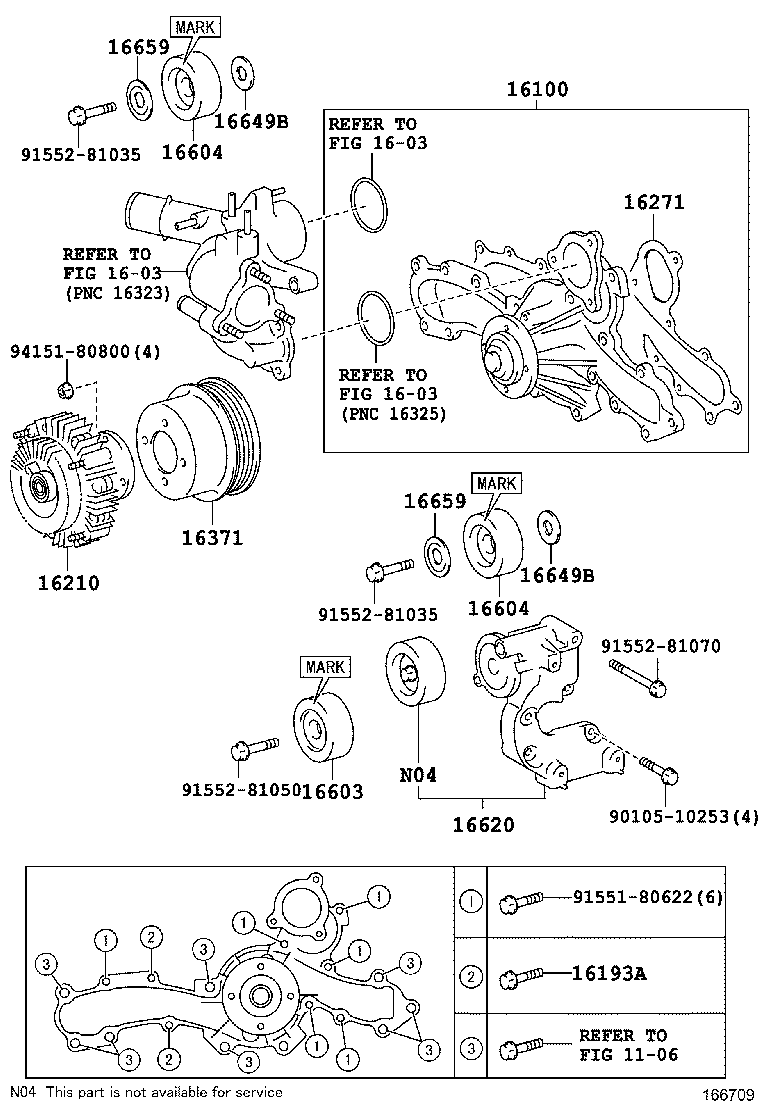 LEXUS 16603-31050 - Parazīt / Vadrullītis, Ķīļrievu siksna ps1.lv