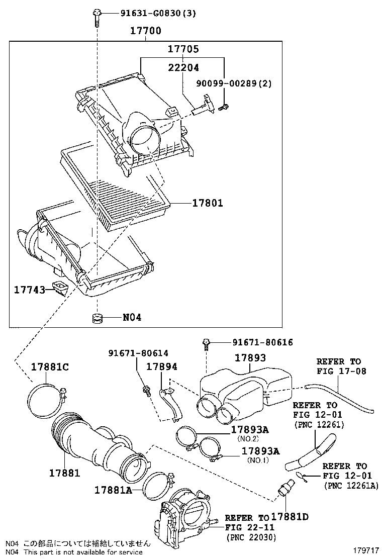 LEXUS 17801 38051 - Gaisa filtrs ps1.lv