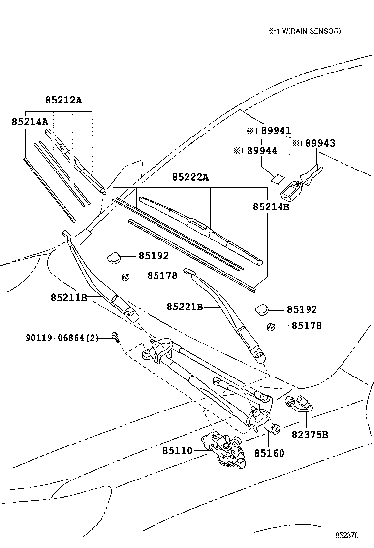 Opel 85212-53081 - Stikla tīrītāja slotiņa ps1.lv