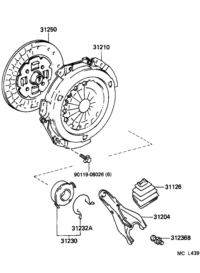 TOYOTA 31210-0W010 - Sajūga piespiedējdisks ps1.lv