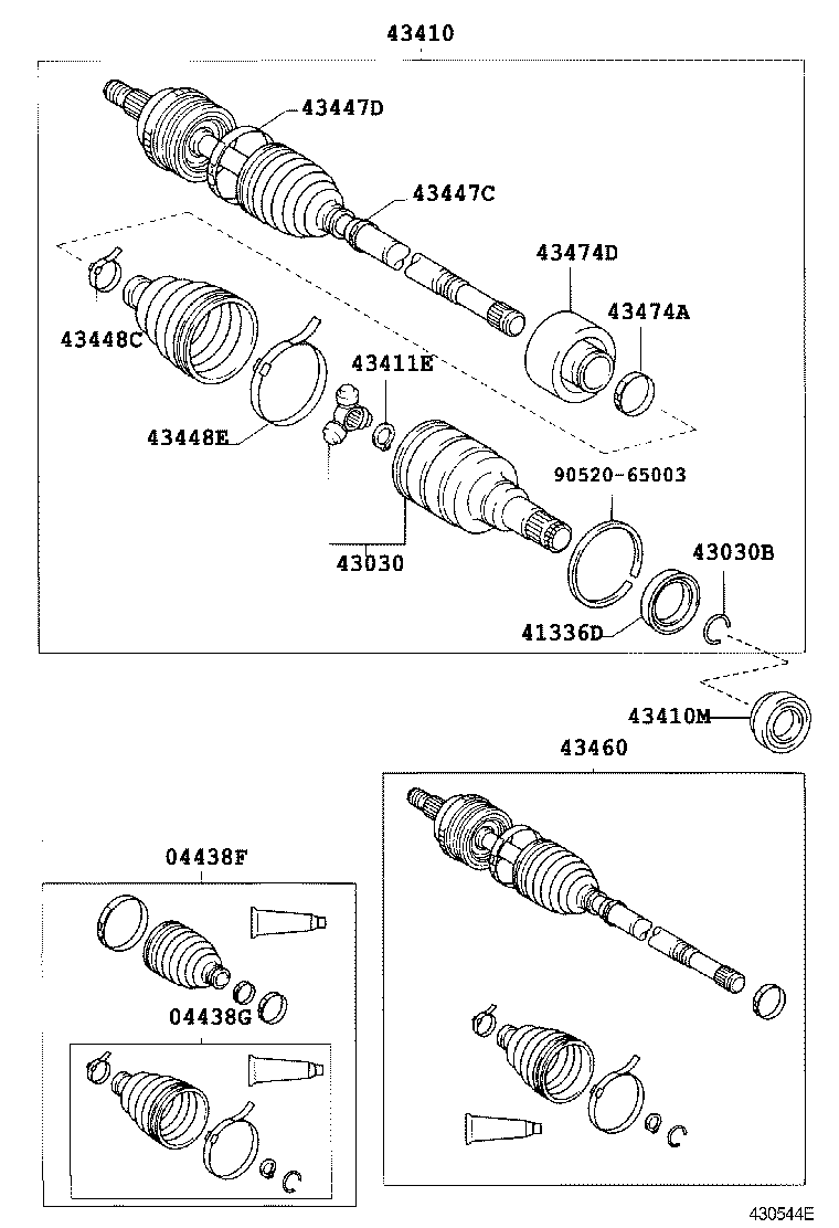 TOYOTA 04438-52020 - Putekļusargs, Piedziņas vārpsta ps1.lv