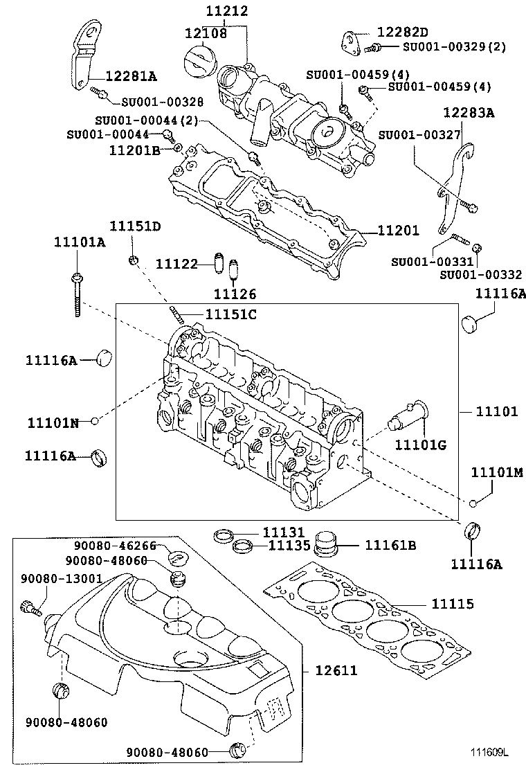 TOYOTA SU001-00462 - Cilindru galvas skrūve ps1.lv