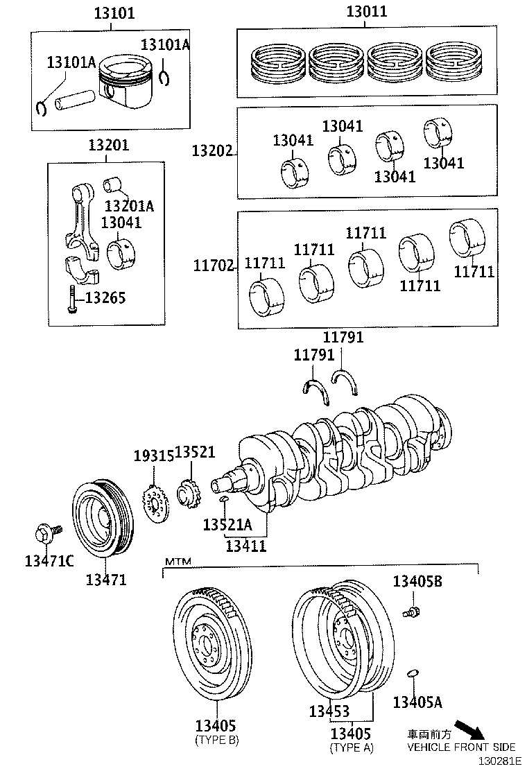 TOYOTA 13470 0D010 - Piedziņas skriemelis, Kloķvārpsta ps1.lv