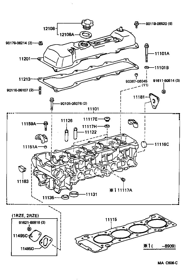 TOYOTA 11115-75020 - Blīve, Motora bloka galva ps1.lv