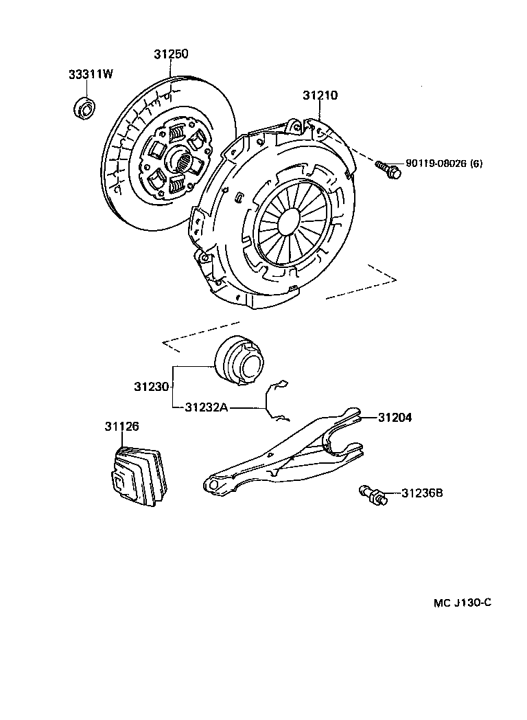 LEXUS 3123035090 - BEARING ASSY, CLUTCH RELEASE ps1.lv