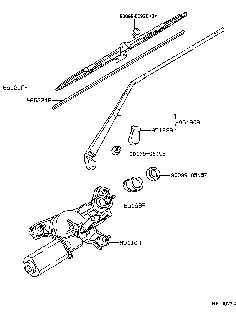 TOYOTA 8522016441 - Stikla tīrītāja slotiņa ps1.lv