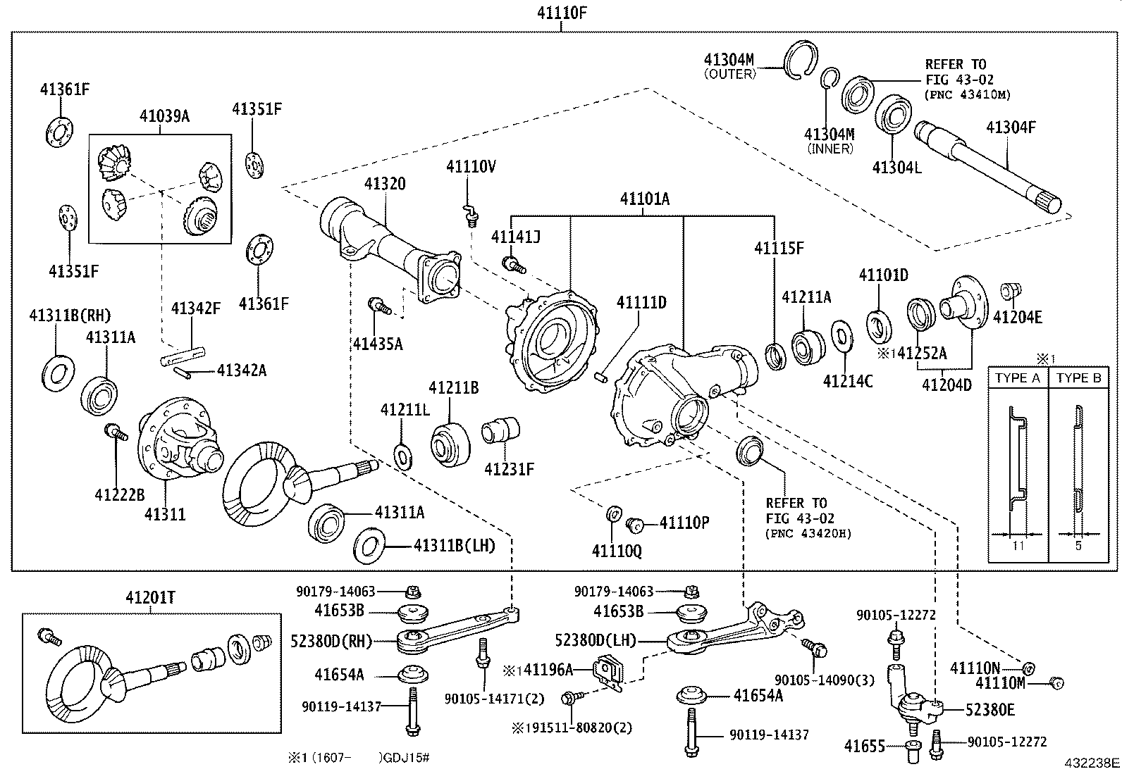 TOYOTA 41653-60030 - Piekare, Diferenciālis ps1.lv