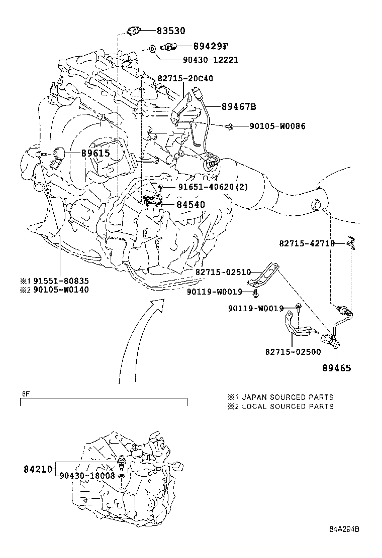 DAEWOO 8421012040 - Slēdzis, Atpakaļgaitas signāla lukturis ps1.lv