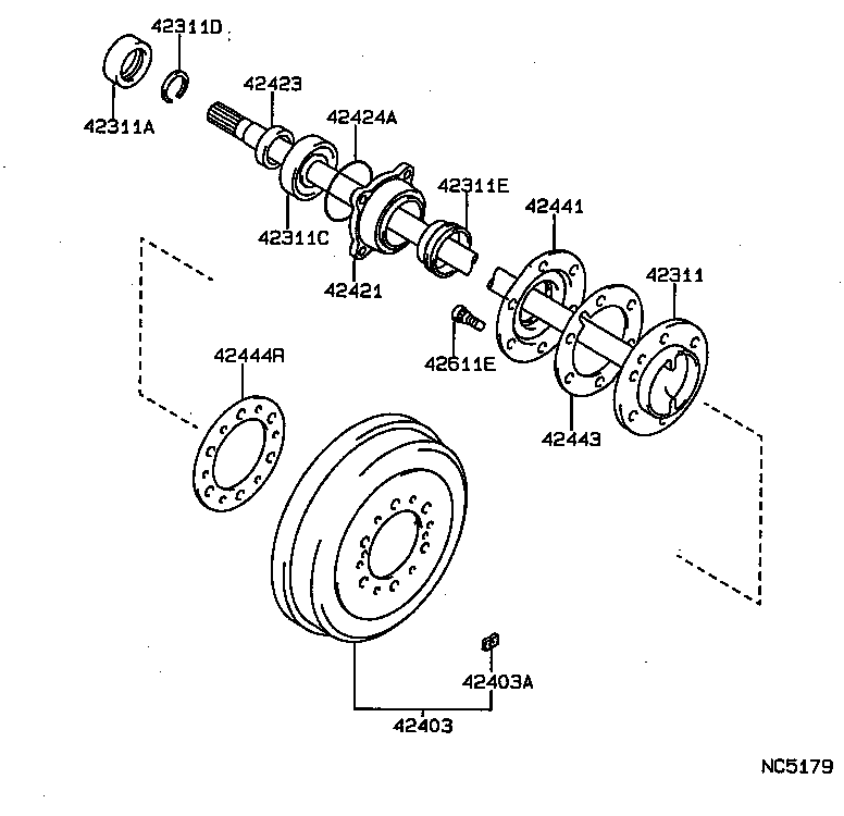 TOYOTA 9031050001 - Riteņa rumbas gultņa komplekts ps1.lv