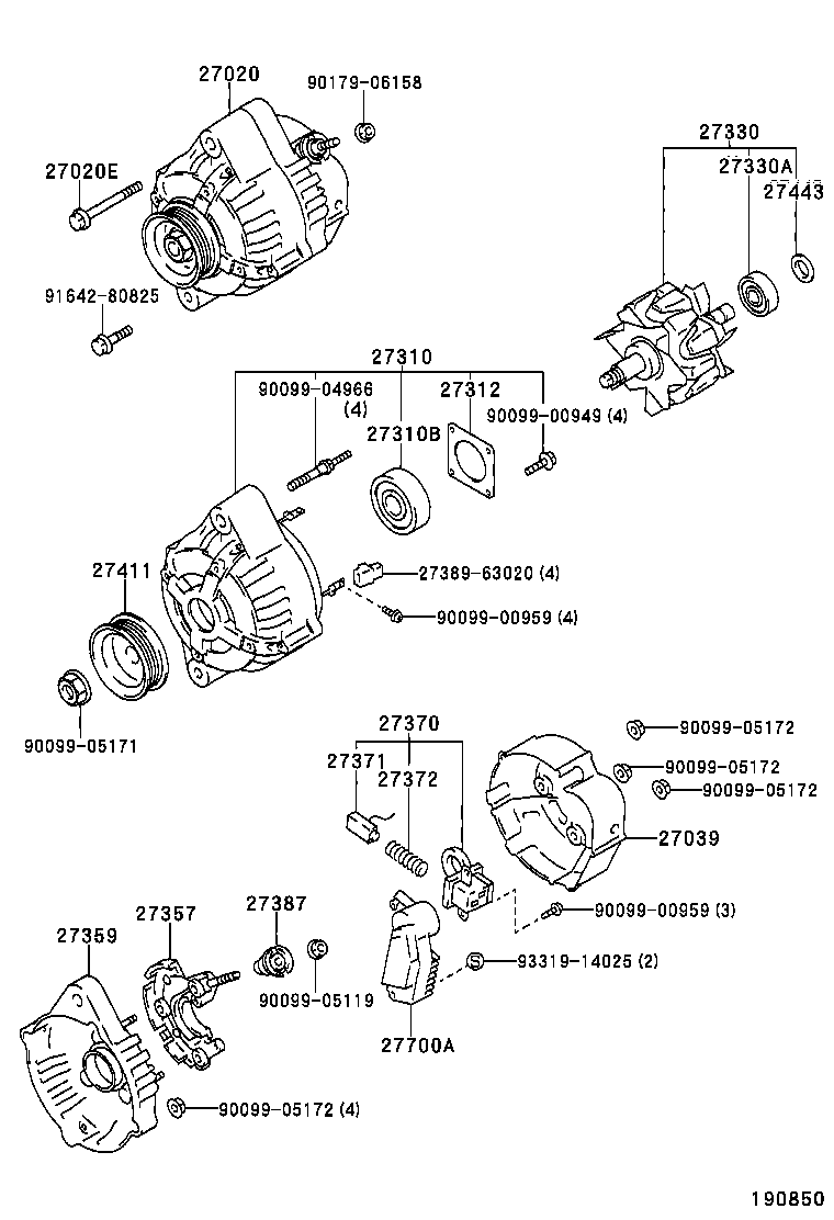 TOYOTA 2706065020 - Ģenerators ps1.lv